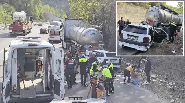 otomobil park halindeki asit yuklu tankere carpti 1i bebek 5 yarali t2KSQG38