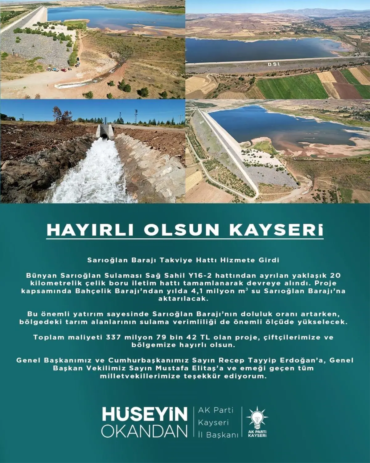 sarioglan baraji takviye hatti hizmete girdi TyM2cQSG