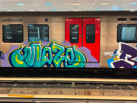Ankarada akillara durgunluk veren olay metro vagonlarina gizlice girip grafiti yaptilar kKvKrBVr